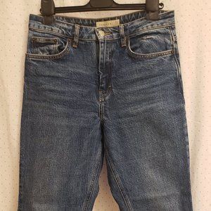 TOPSHOP SIZE 26 CROP,  RAW HEMMED JEANS